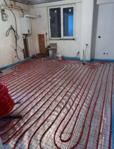 under floor heating installation